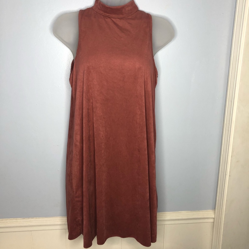 Charlotte Russe Dress Womens Small Sleeveless Suede Mini